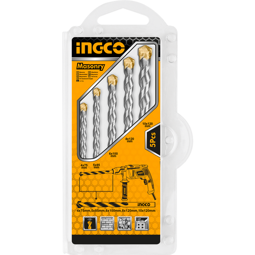 INGCO 5-delni set burgija za beton AKDB3055 slika 1