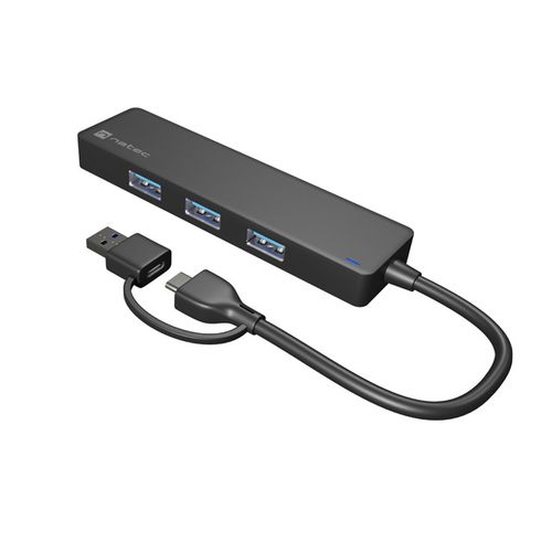 Natec NHU-2023 MAYFLY, USB 3.0 Hub, 4-Port, USB Type-C Adapter, Cable 15 cm slika 5