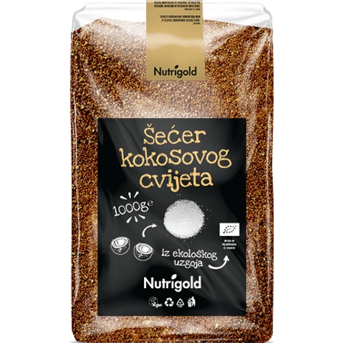 Nutrigold Šećer kokosovog cvijeta - Organski 1000g  slika 1