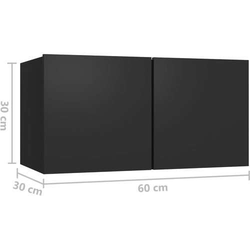 4-dijelni set TV ormarića crni od iverice slika 8