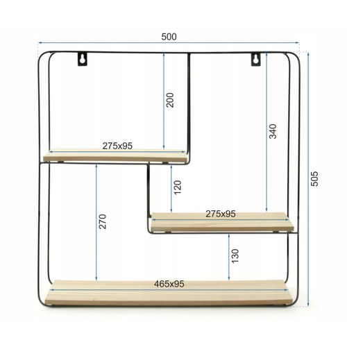 4 polica viseće Loft Oval CFZL-TSF011 slika 7