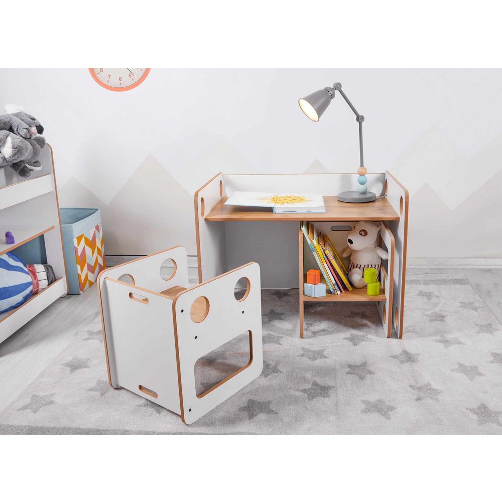 Set stola za djecu Goldfinch 2, boje: bijela, prirodna slika 7