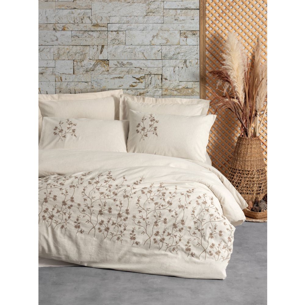 Set Pokrivača za Krevet Hemera Beige Brown, Dvostruki slika 1