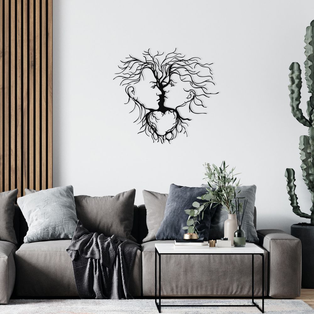 Decorative metal wall accessory Entrika, colour: black slika 2