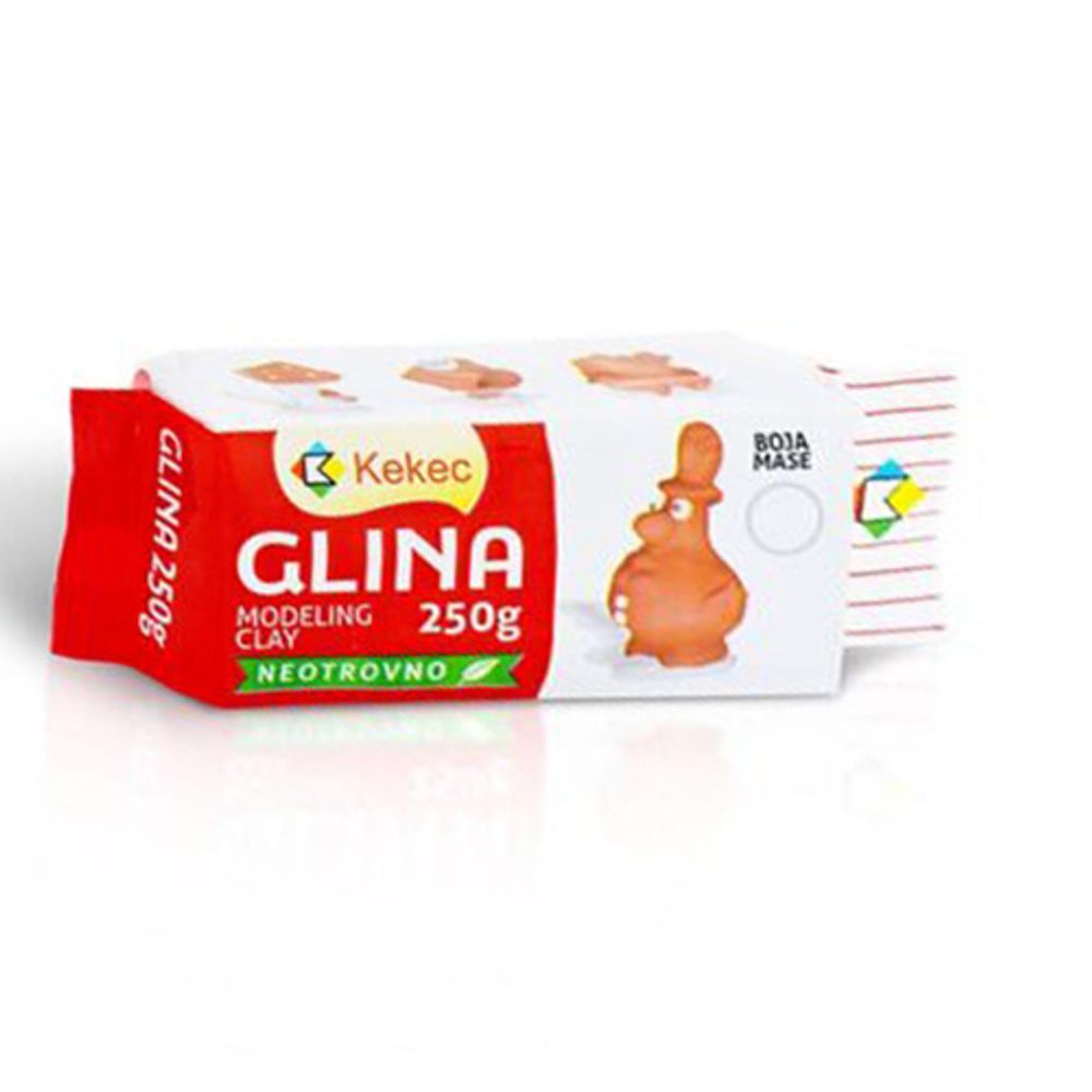 Kekec Glina, masa za oblikovanje, bijela 250g slika 1