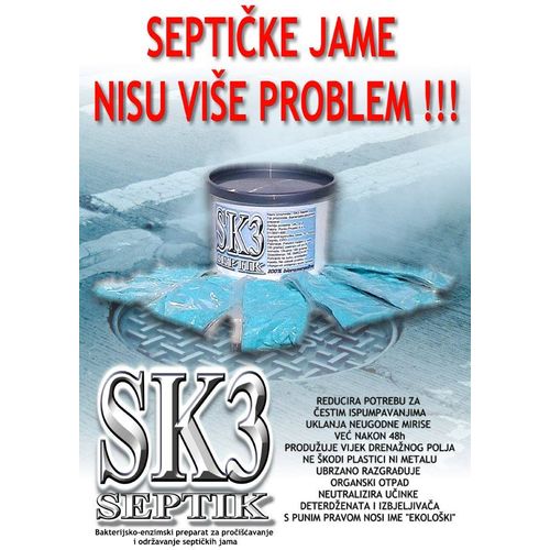 SK3 Septik 6x30g | Ekološko sredstvo za pročišćavanje septičkih jama slika 3