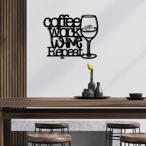 Wallity Metalna zidna dekoracija Coffee Repeat slika 2