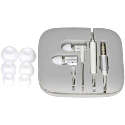 MANTA slušalice + mikrofon, In-ear, alumin, 4 nastavka, kutija, bijele EPH9002 slika 3