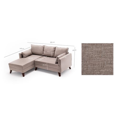 Atelier Del Sofa Bella Ugao Sofa Levo 2 - Krem Krem Ugao Sofa-Krevet slika 7