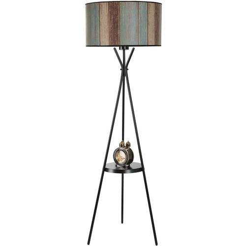 Venedik sehpalı siyah lambader silindir renkli abajurlu Multicolor Floor Lamp slika 3