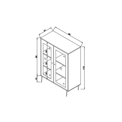 Wire Oak Sideboard slika 9