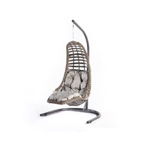 Floriane Garden Vrtna stolica za ljuljanje, siva boja, Bodrum - Grey