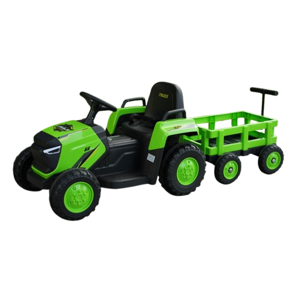 Traktor na akumulator sa prikolicom, Zeleni 3450033 slika 1