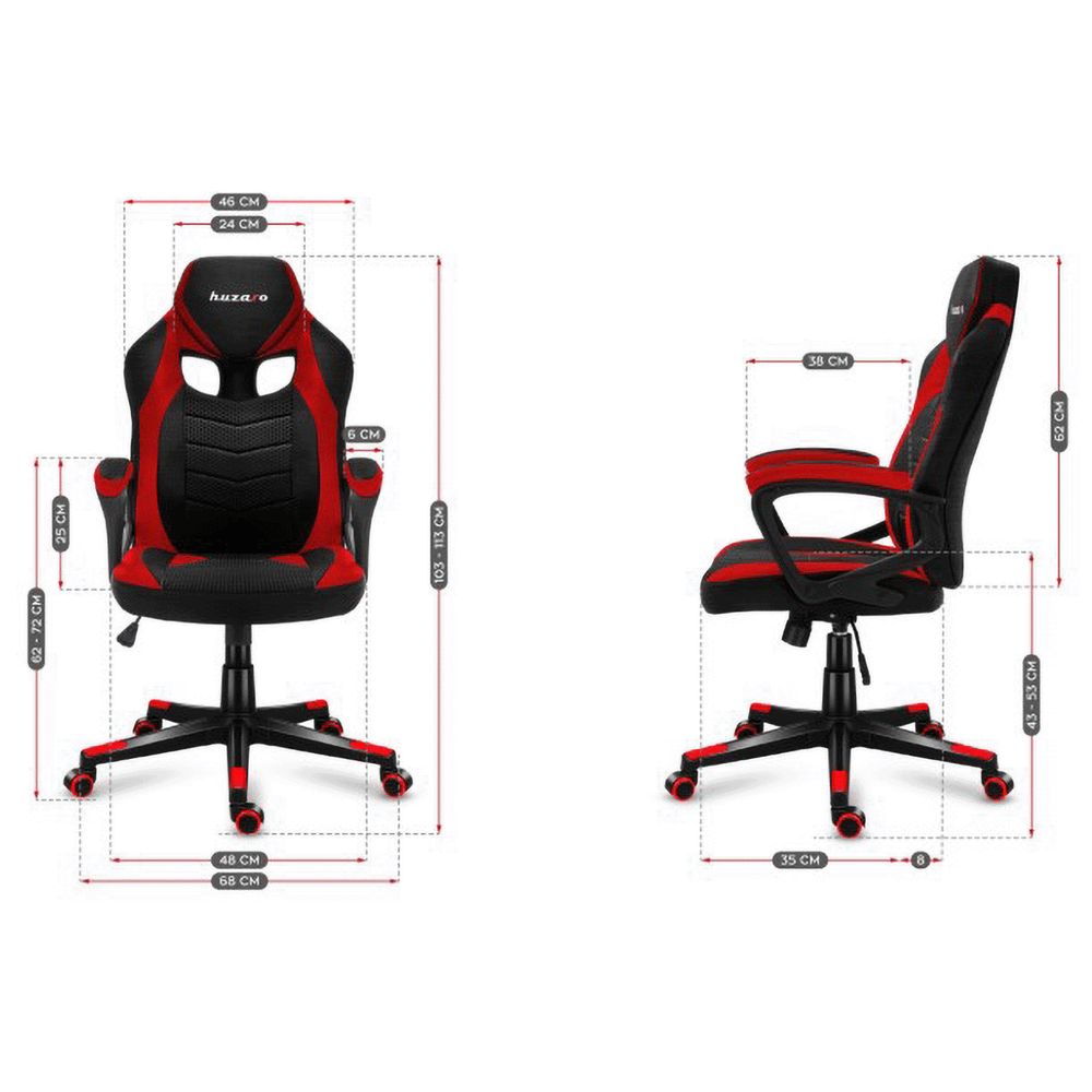 Huzaro Gaming stolica / Force 2.5 Red Mesh, crveno crna slika 5