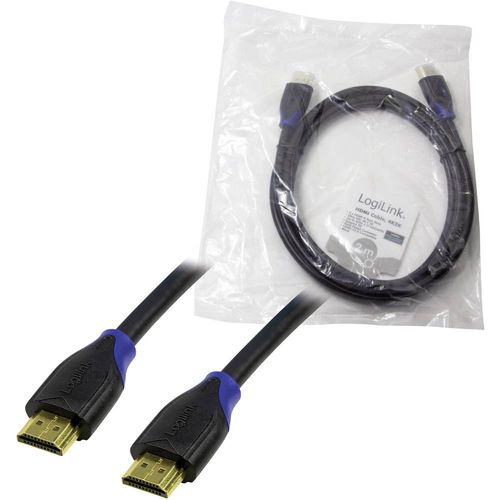 LogiLink HDMI priključni kabel HDMI A utikač, HDMI A utikač 2.00 m crna CH0062 audio povratni kanal (arc), Ultra HD (4K) HDMI s eternetom, pozlaćeni kontakti HDMI kabel slika 3