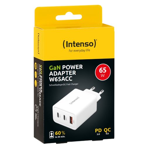 Intenso 65W GaN punjač s 2xUSB-C i 1xUSB-A priključkom W65ACC slika 4