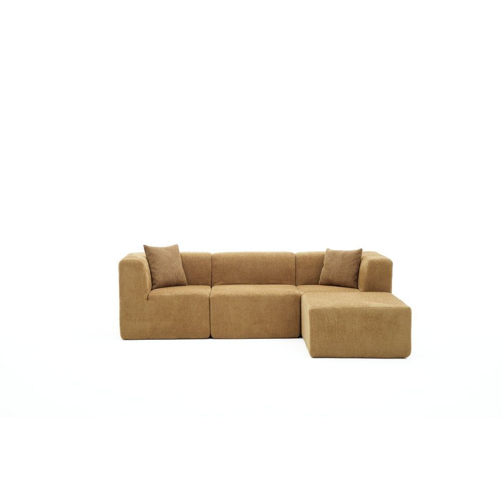 Ugaona Sofa Raks - smeđa slika 7