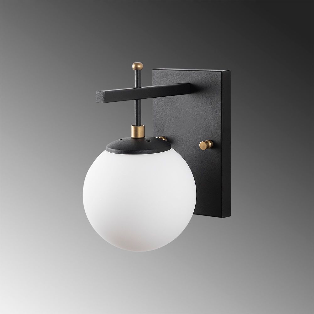 Zahar - 13113 Crna Antikna Bijela Zidna Lampa slika 4