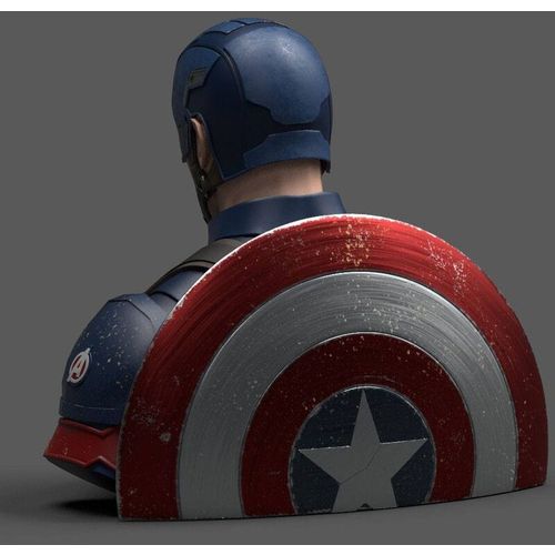 Marvel Avengers Endgame Captain America money box bust 20cm slika 3