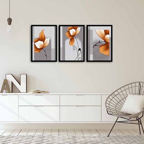 3PSCT-02 Multicolor Decorative Framed MDF Painting (3 Pieces) slika 1