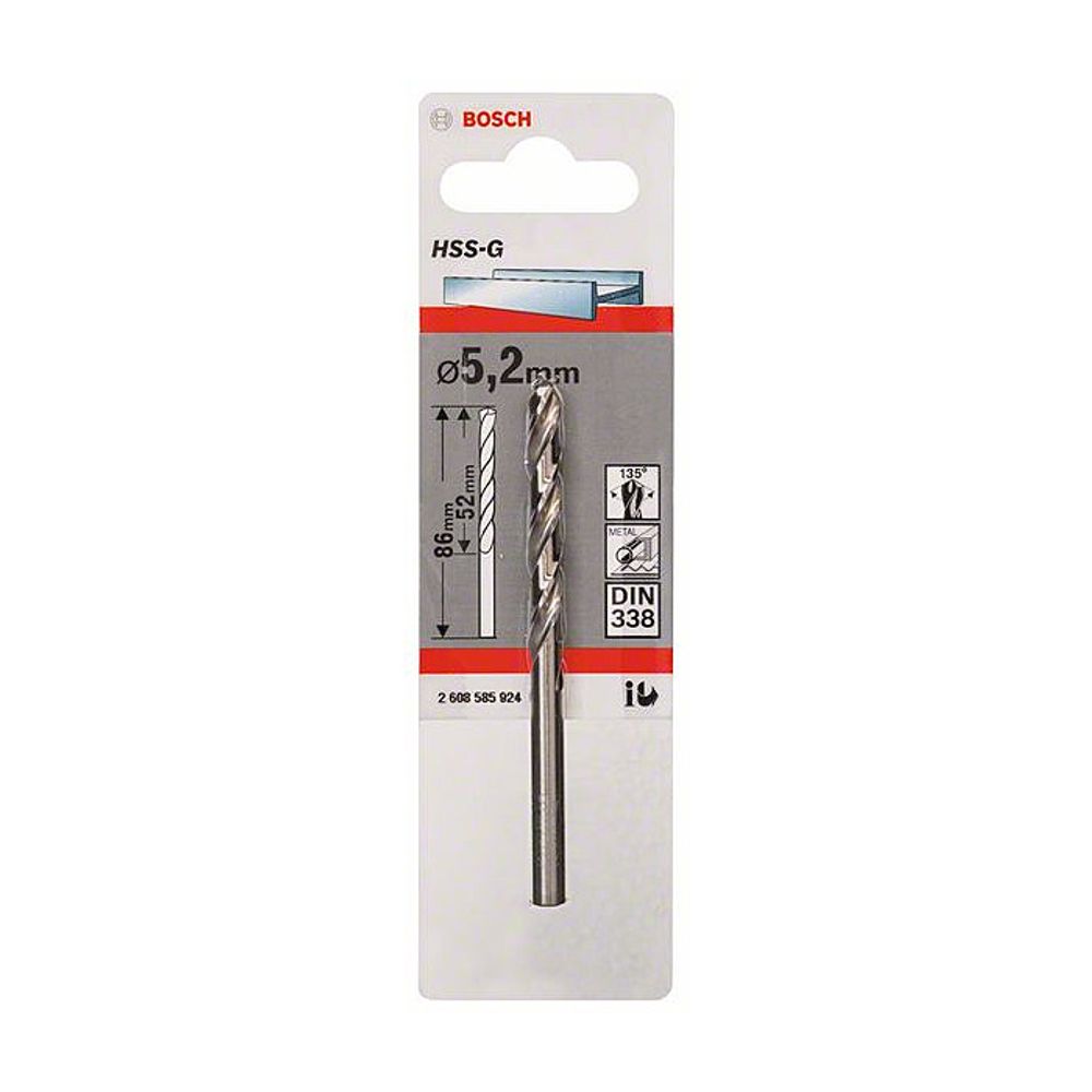 BOSCH Burgija HSS-G 5.2 mm slika 2