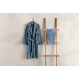 L'essential Maison 1051A-044-2 Blue Bathrobe Set (2 Pieces)