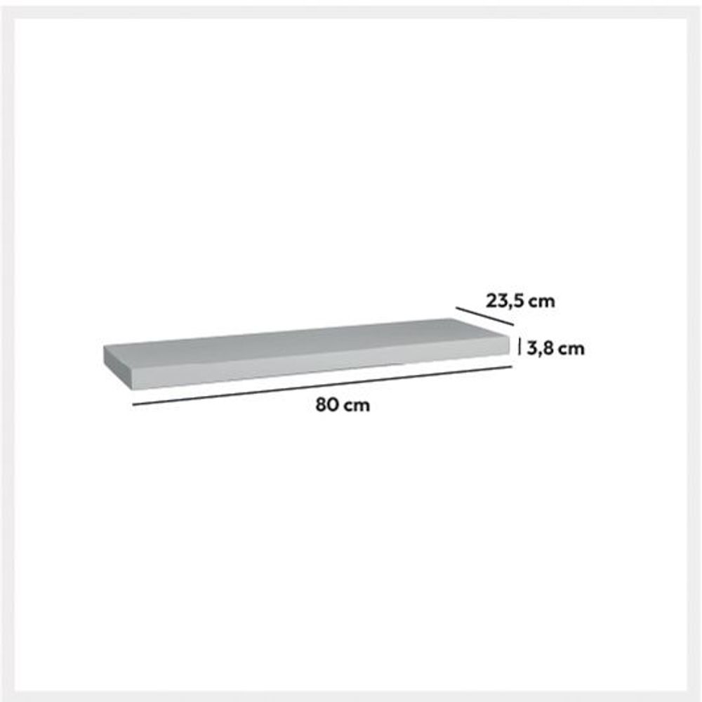 Five fixy polica zidna 80x23.5x3.8cm mdf bijela slika 2