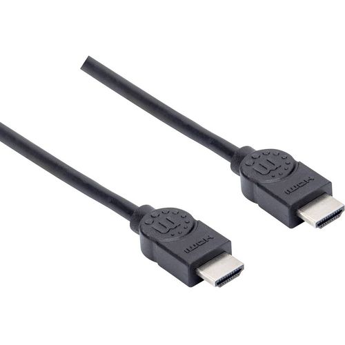 Manhattan HDMI priključni kabel HDMI A utikač, HDMI A utikač 1.50 m crna 355308  HDMI kabel slika 1