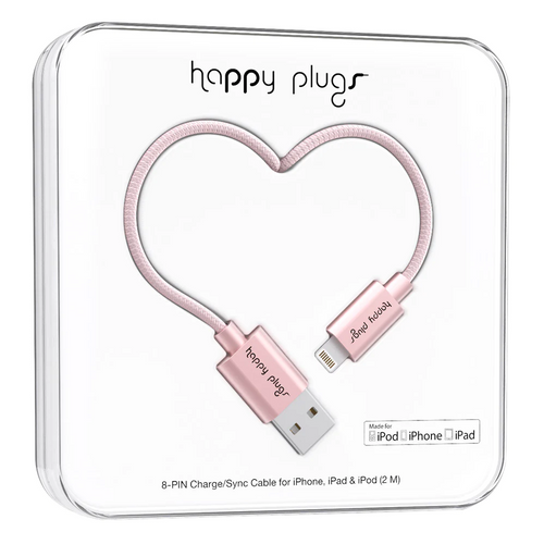 Happy Plugs, Lightning kabel 2.0m, Pink Gold slika 1