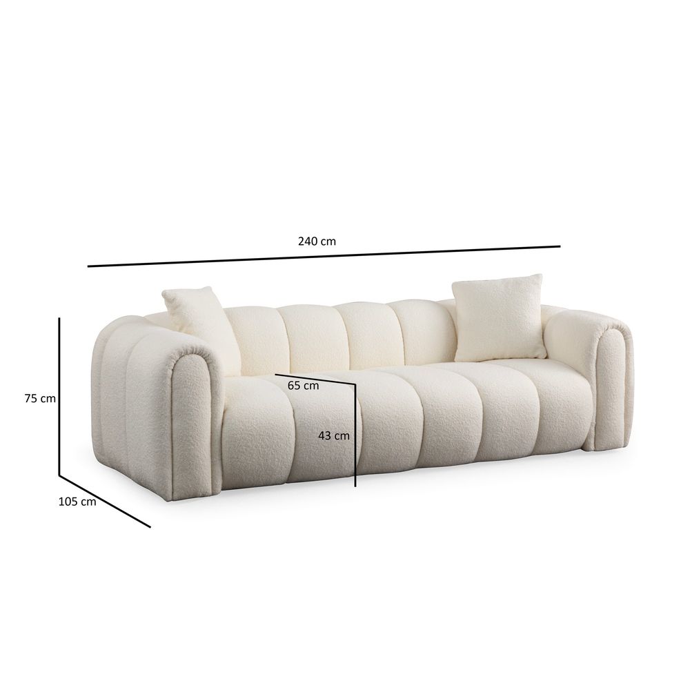 Puffy 3 - Bijela Troosna Sofa slika 7