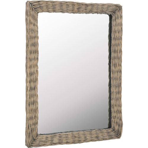Pleteno ogledalo smeđe 60 x 80 cm slika 1