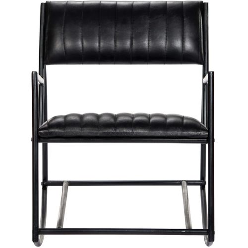 282905 Rocking Chair Black Real Leather slika 17