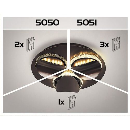 Rabalux Capriana, plafonjera, LED 6X6W, moccha slika 5