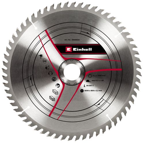 EINHELL Rezni list 250x30x3,2 mm/2,2 mm, 60Z za TC-TS 2025 slika 1