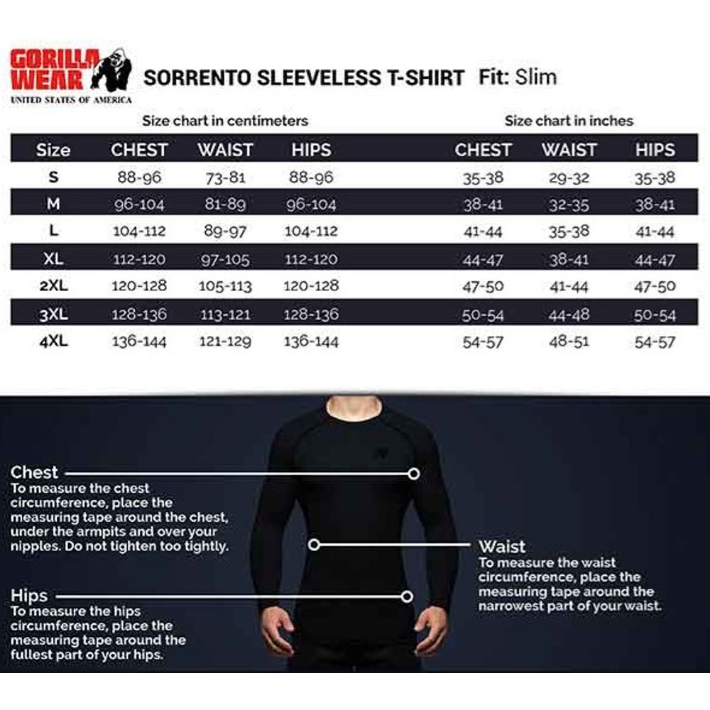 Gorilla Wear SORRENTO Majica bez rukava, Crna slika 6