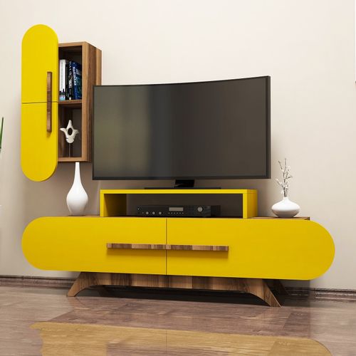 Woody Fashion TV jedinica, Rose S - Walnut, Yellow slika 1