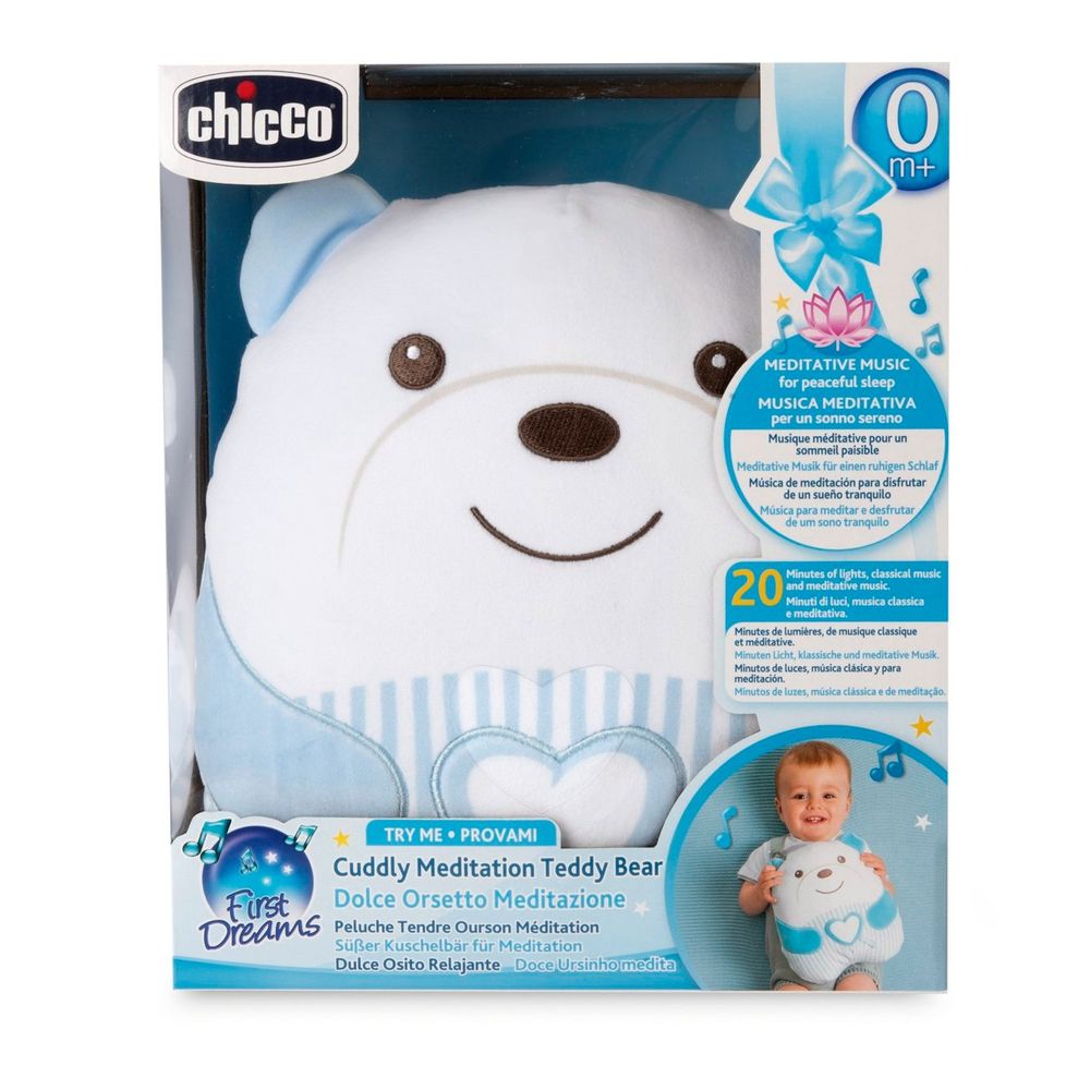 Chicco Muzička igračka sa noćnim svjetlom Teddy Bear, Plava slika 5