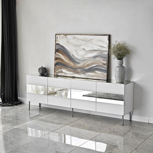 Leon - White, Silver White
Silver TV Stand slika 2