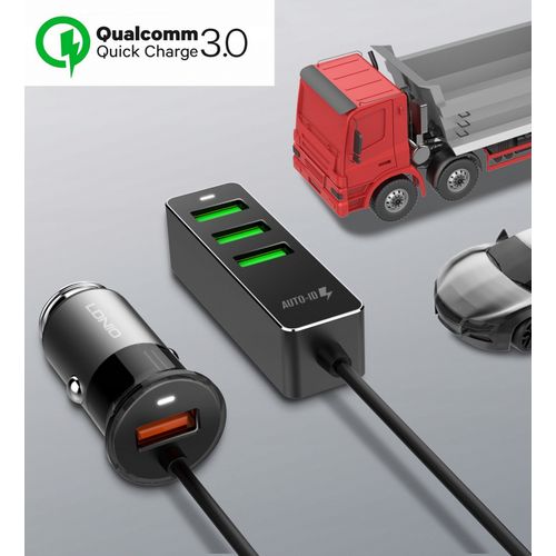 LDNIO auto adapter C61 1USB Quick Charge + 3XUSB slika 3