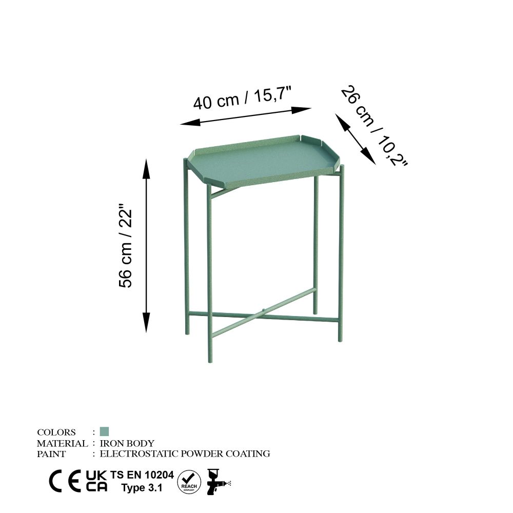 Stolić za kafu Shb-009-D - Zeleni slika 6