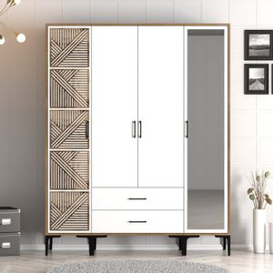 Kumsal PTR - Walnut, White Walnut
White Wardrobe