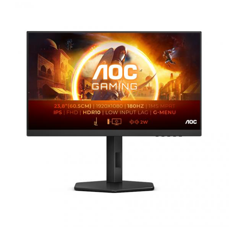 AOC AOC 24G4X Gaming Monitor, 24″, 180Hz, 1ms, HDR10, WLED IPS image