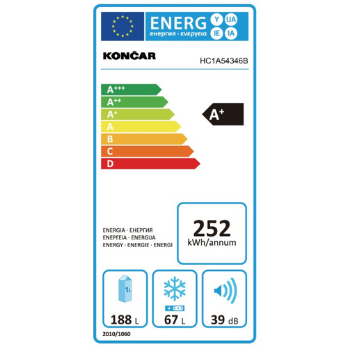 Končar hladnjak HC1A54346B slika 3