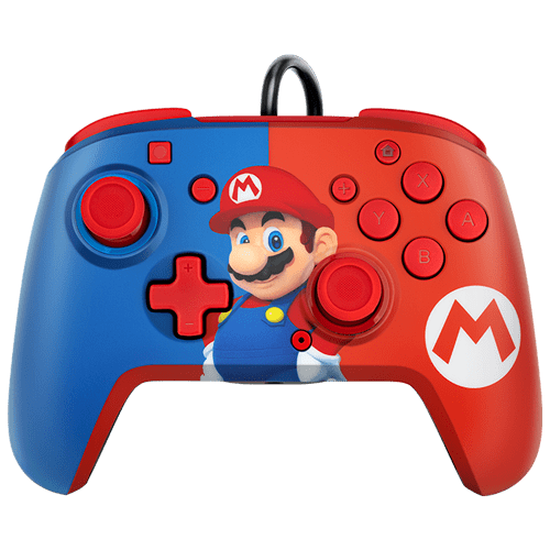 PDP Gamepad Nintendo Switch Faceoff Deluxe Controller + Audio Mario (Crvena/Plava) slika 1