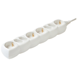 home Produžni kabl, 4 shuko+4 euro utičnice, 1.5mm²,3 met, bijeli - NV 18-3/WH/1,5