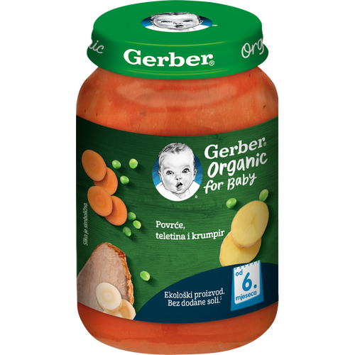 Gerber Organic for Baby Kašica povrće, teletina i krumpir 190g slika 1
