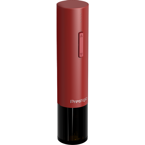 Prestigio Valenze, smart wine opener, simple operation with 2 buttons, aerator, vacuum stopper preserver, foil cutter, opens up to 80 bottles without recharging, 500mAh battery, Dimensions D 48.5*H220mm, red color slika 3