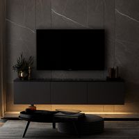 Hanah Home Neon Illuminated - Antracit Antracit TV komoda