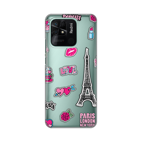 Torbica Silikonska Print Skin za Xiaomi Redmi 10C Love Paris slika 1