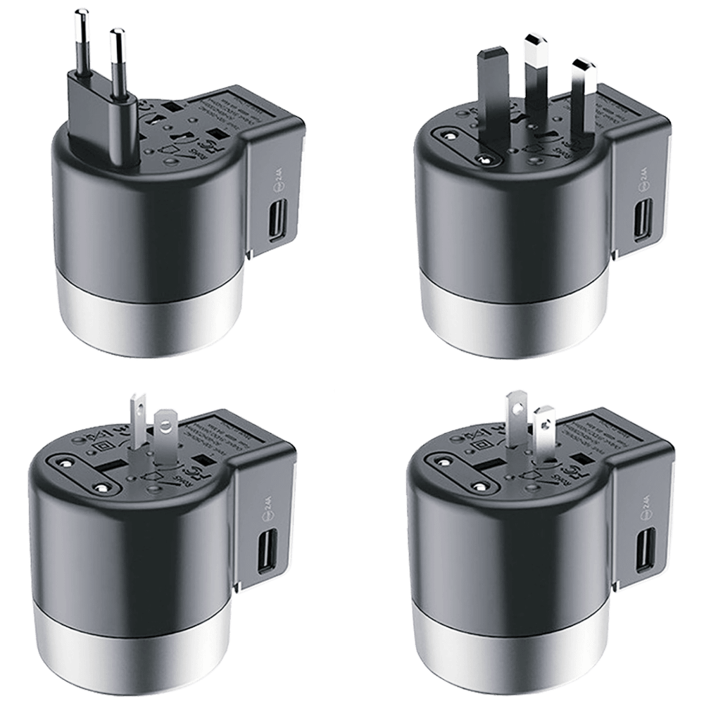hoco. Punjač Travel, univerzalni- AC4 Dual port rotating charging slika 3
